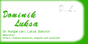 dominik luksa business card